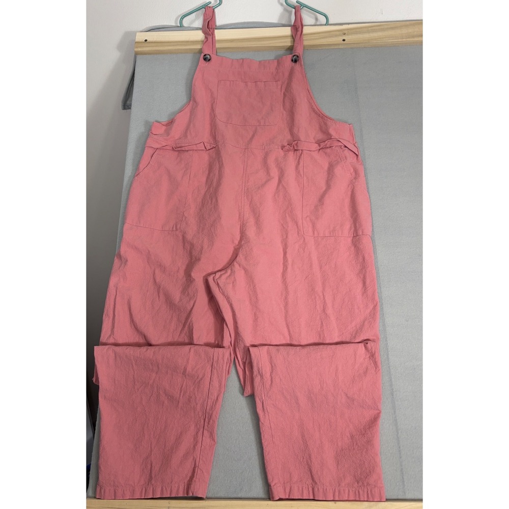 Pink 100% Cotton Overalls Jumpsuit Womens 2XL Adjustable Straps Bib